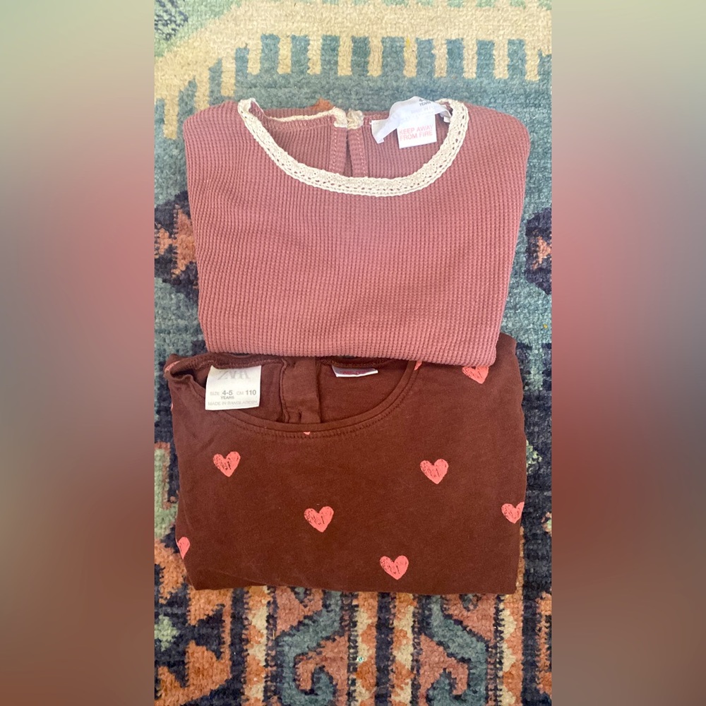 ZARA Bundle of long sleeve tops for toddler